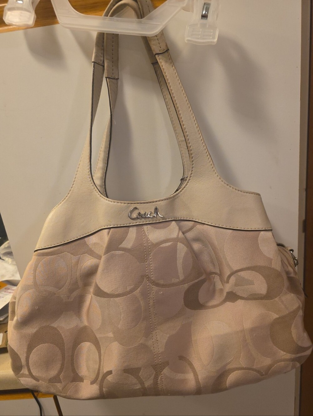 Coach Signature Tote Bag in Light Cream